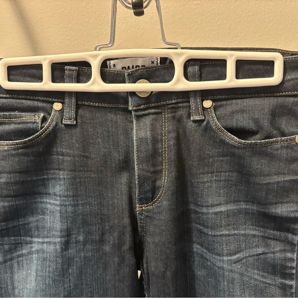 PAIGE Skyline Skinny Dark Wash Straight Leg Jeans - Picture 5 of 10